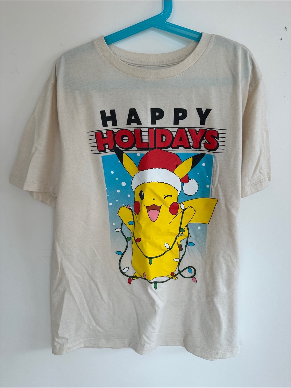 Kids Pokemon Beige 'Happy Holidays' Pikachu Holiday Old Navy